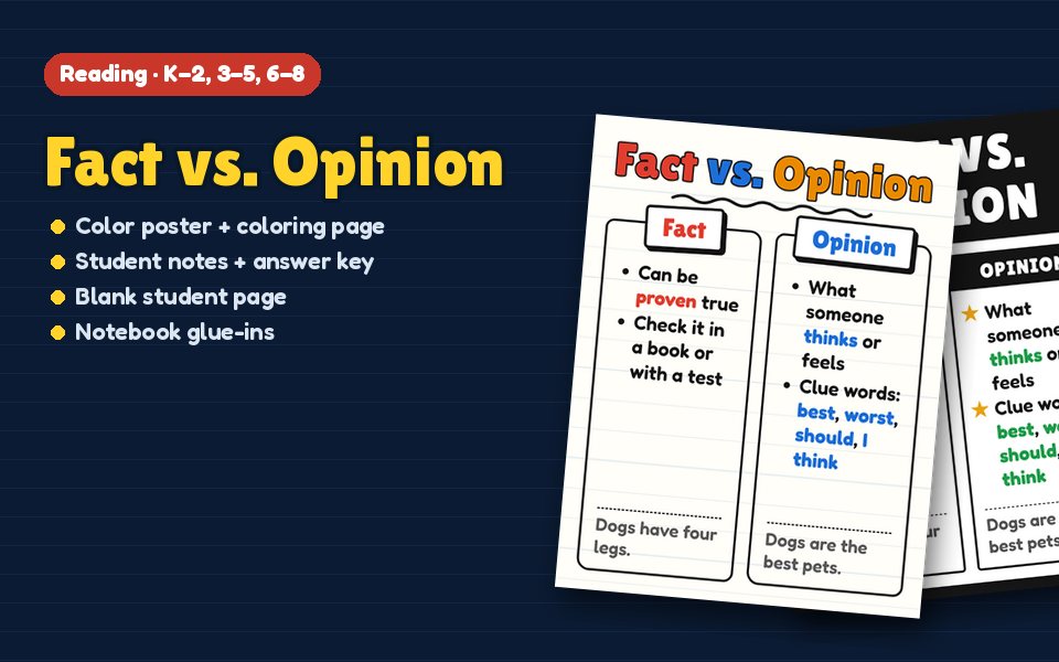 Fact vs. Opinion Anchor Chart