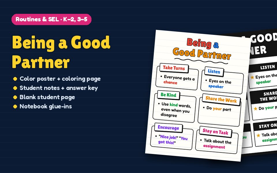 Being a Good Partner Anchor Chart