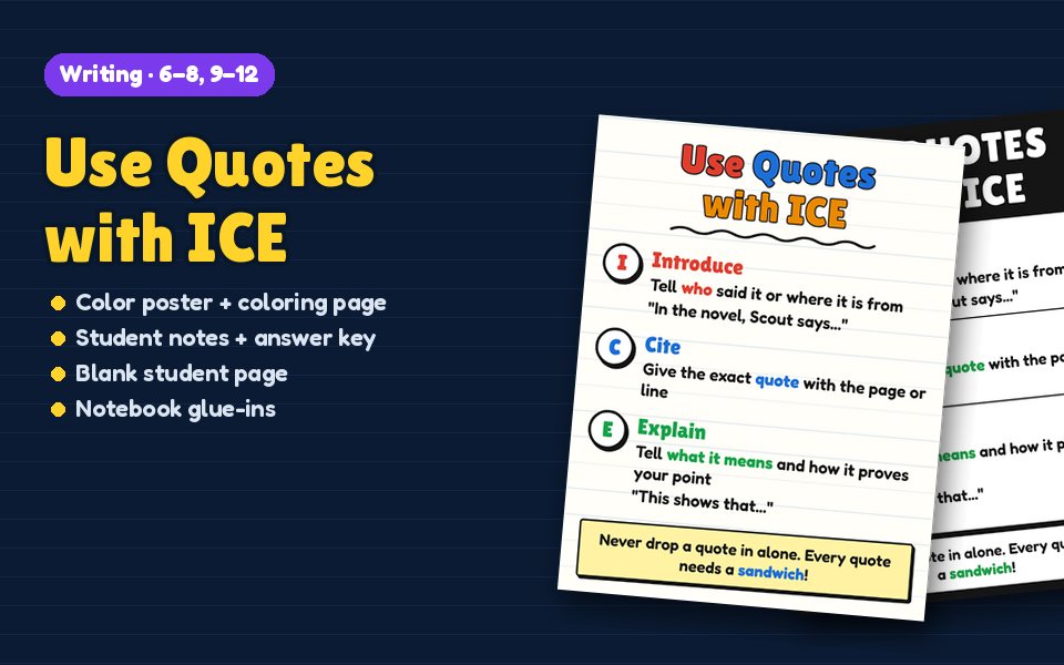 Use Quotes with ICE Anchor Chart