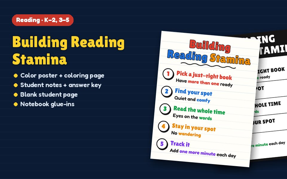 Building Reading Stamina Anchor Chart