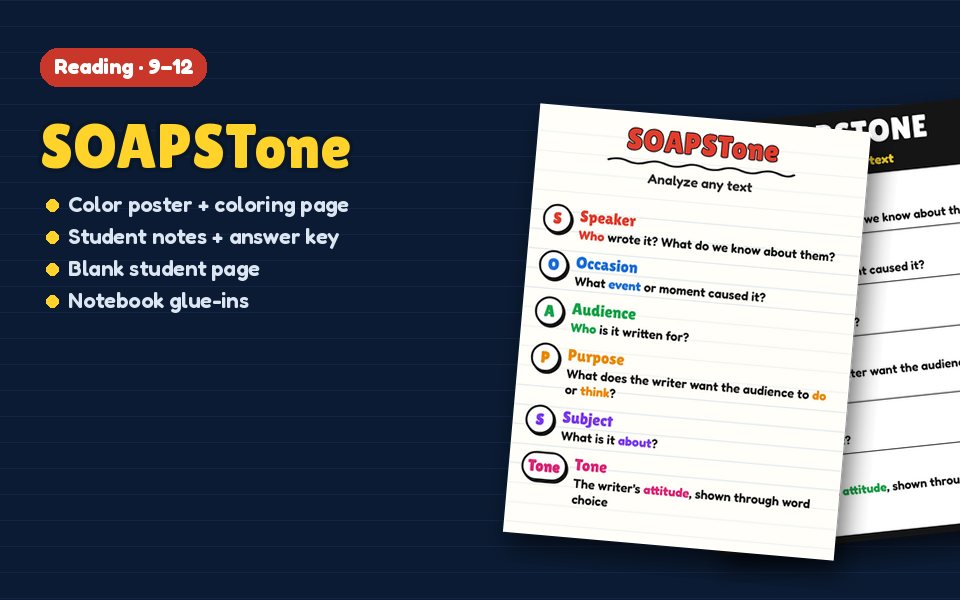SOAPSTone Anchor Chart