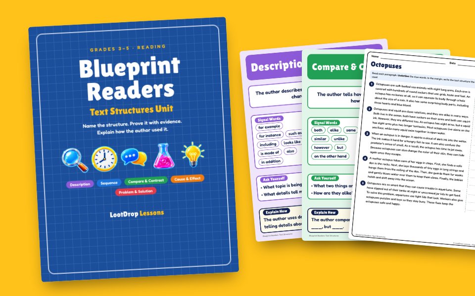 Blueprint Readers: Text Structures Unit (Grades 3–5)