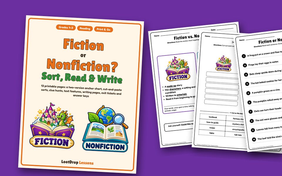 Fiction or Nonfiction? Sort, Read & Write