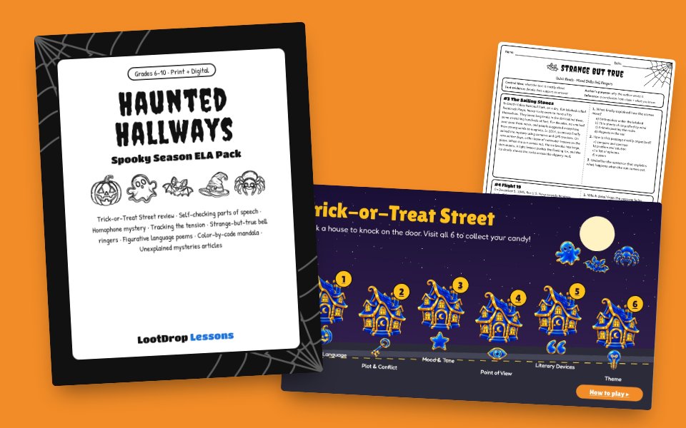 Haunted Hallways: Spooky Season ELA Pack (Grades 6–10)