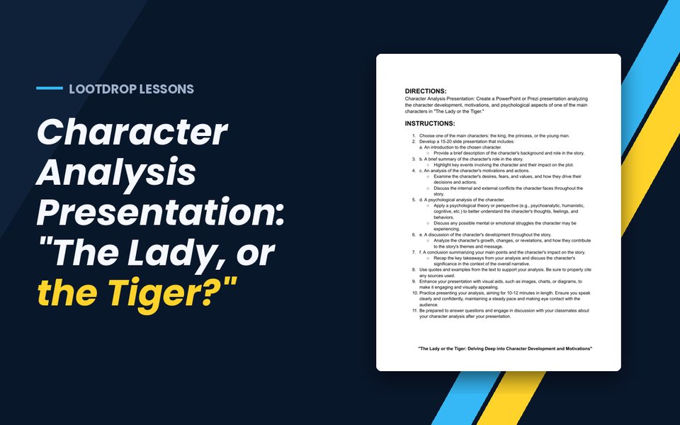 Character Analysis Presentation: "The Lady, or the Tiger?"