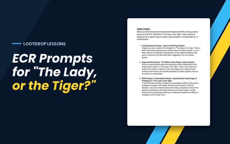 ECR Prompts for "The Lady, or the Tiger?"