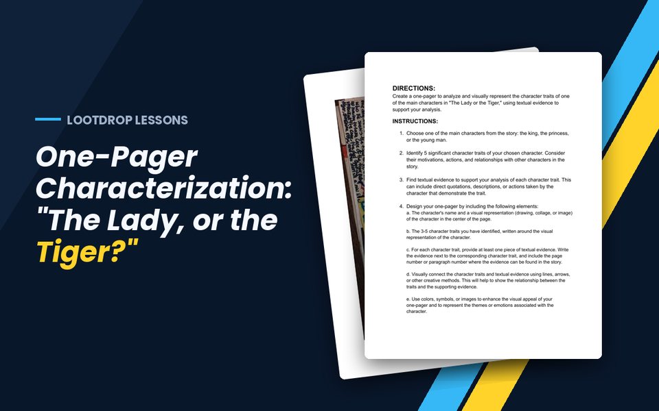 One-Pager Characterization: "The Lady, or the Tiger?"