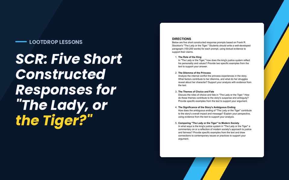SCR: Five Short Constructed Responses for "The Lady, or the Tiger?"