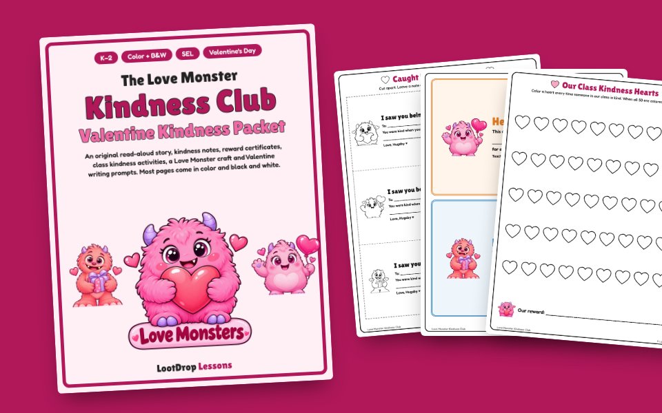The Love Monster Kindness Club: Valentine Kindness Packet