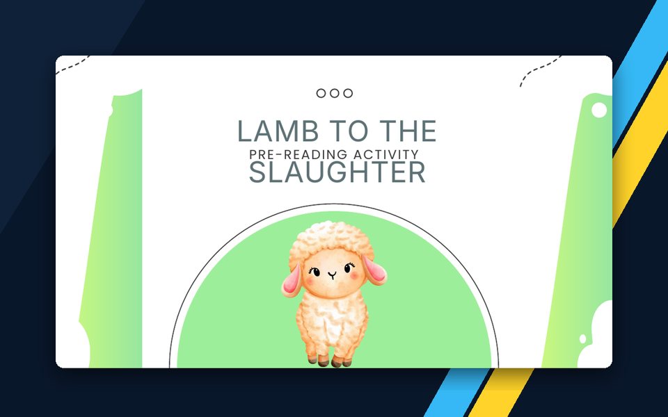 Pre-Reading Activity for "Lamb to the Slaughter"