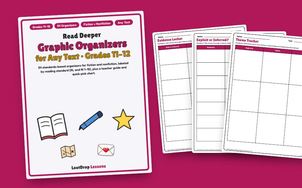 Read Deeper: Graphic Organizers for Any Text (Grades 11–12)
