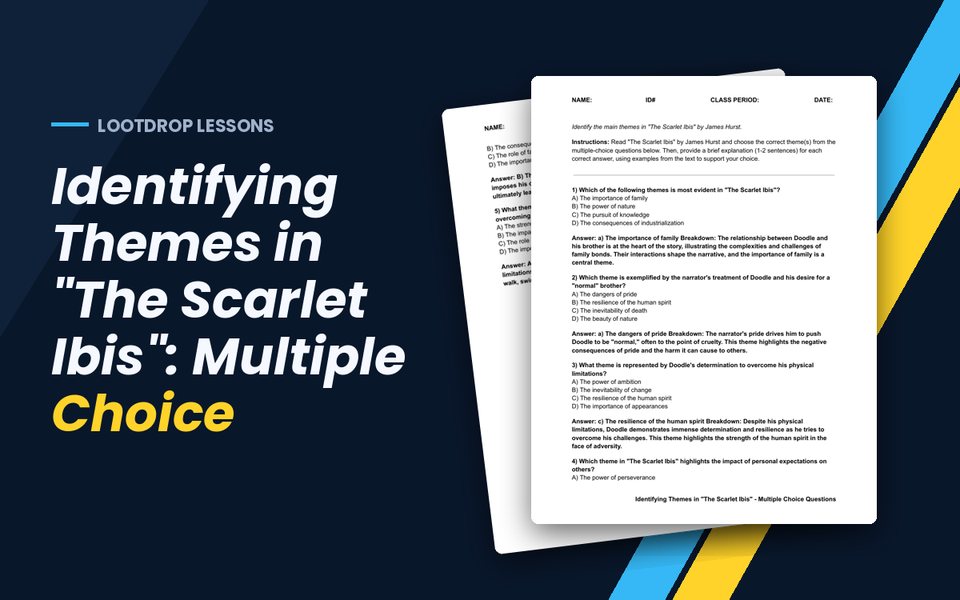 Identifying Themes in "The Scarlet Ibis": Multiple Choice