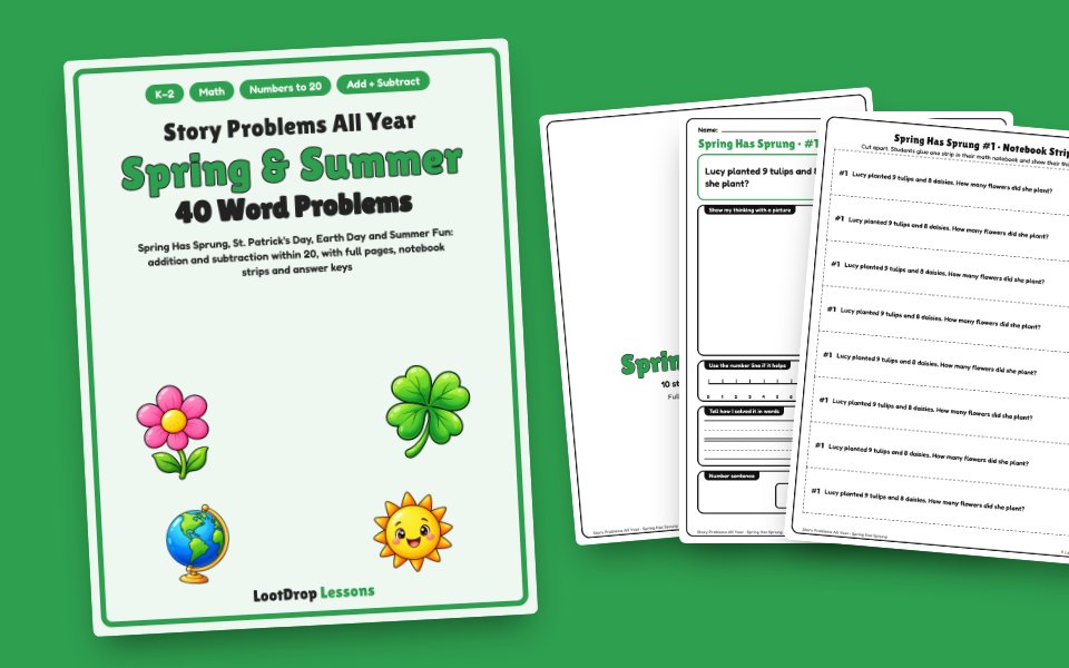Story Problems All Year: Spring & Summer