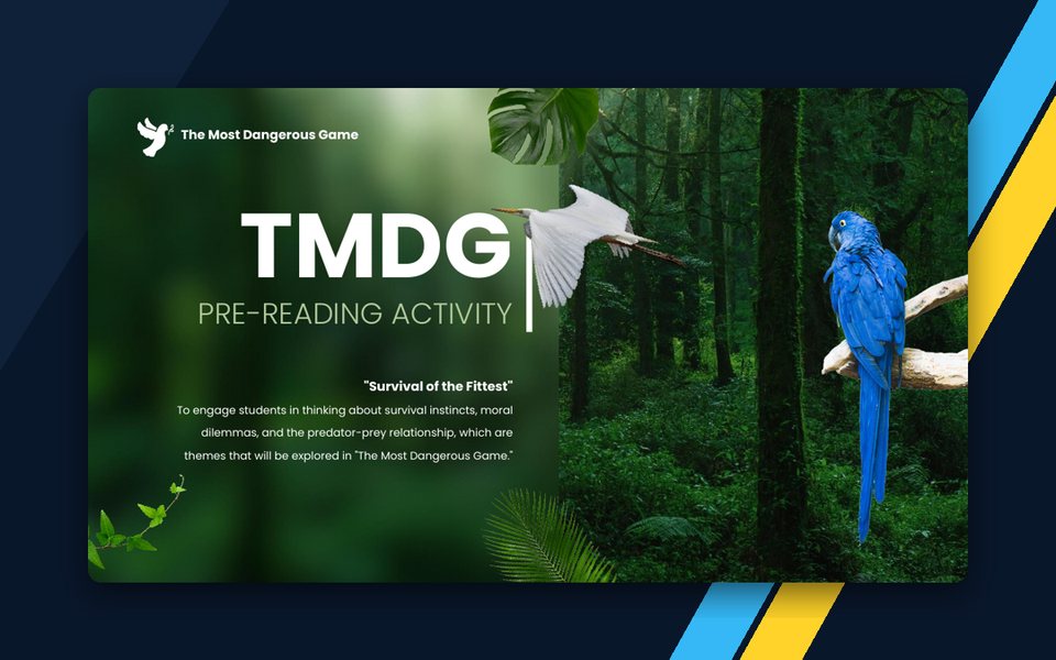 The Most Dangerous Game: Pre-Reading Activity + Game